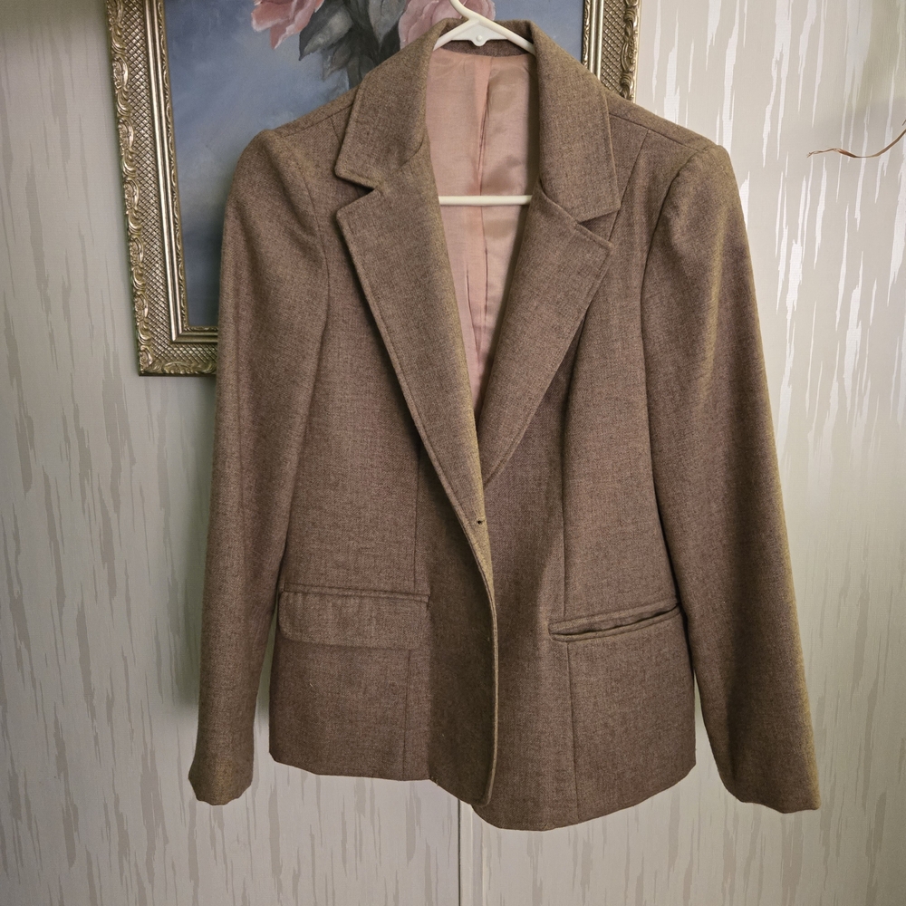 Vintage SEARS, The Fashion Pace Women's Brown Wool Blazer - Picture 1 of 8